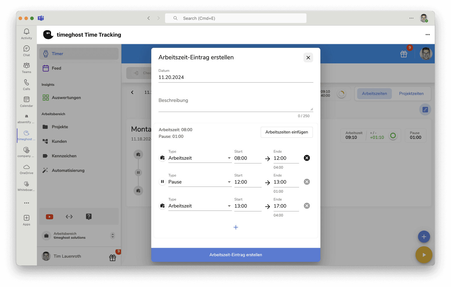 Gesetzeskonforme Erfassung